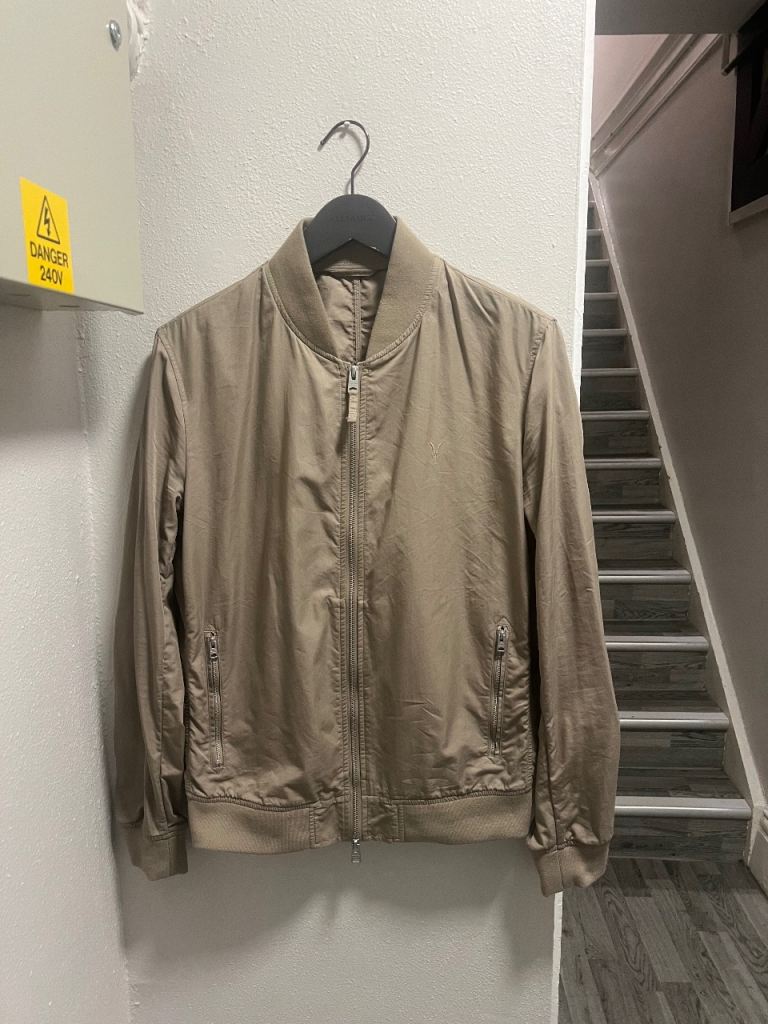 AllSaints bassetti beige Bomber Jacket – Beige, Good Condition