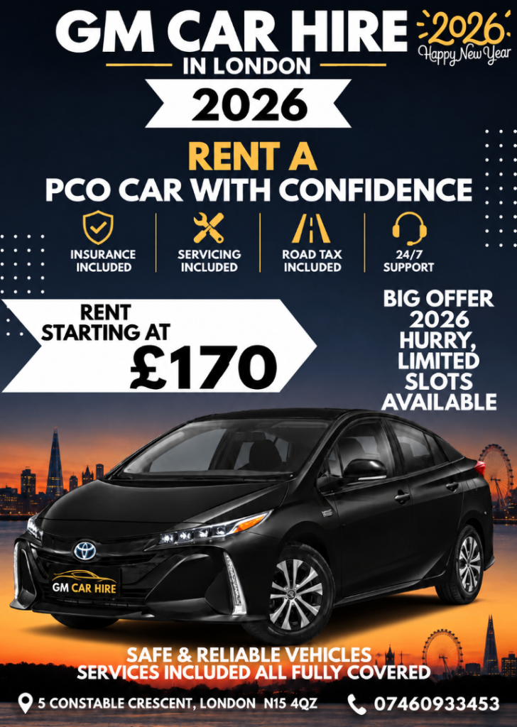PCO Car Hire – 22 Plate & Newer – Insurance Included