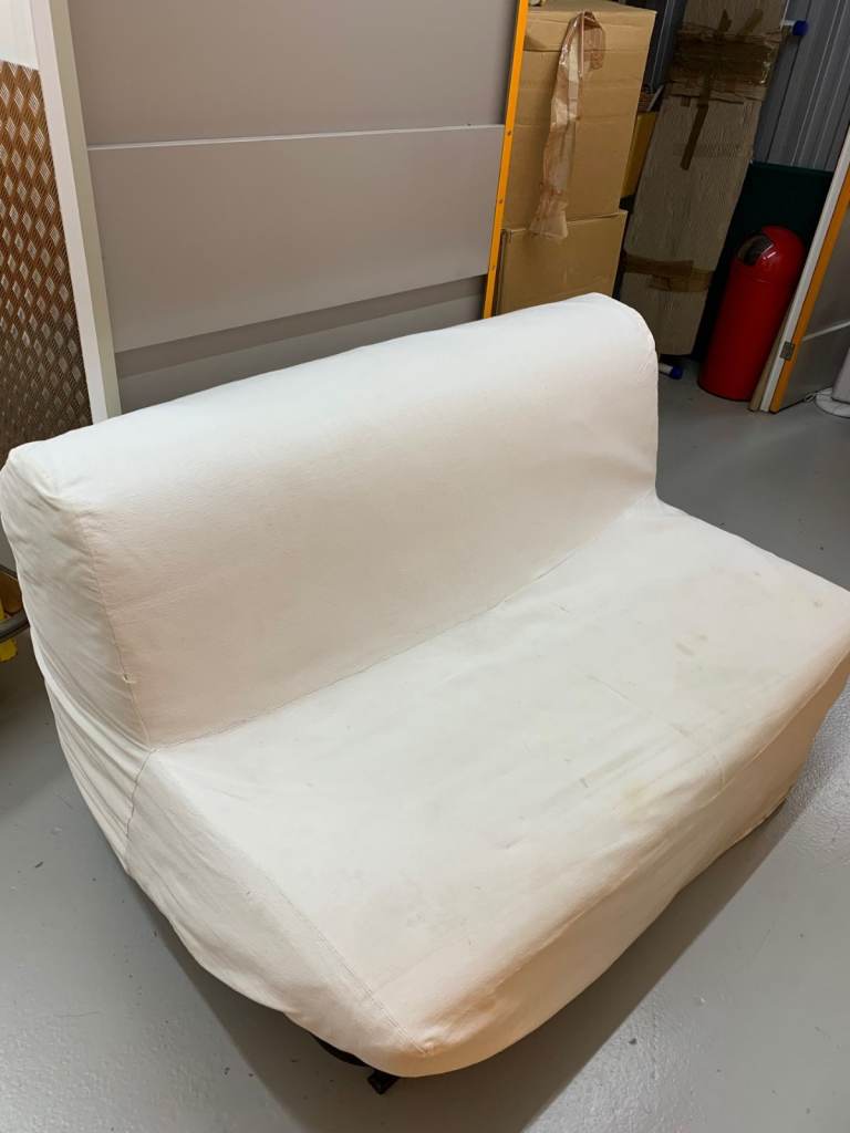 IKEA LYCKSELE 2-seat sofa-bed, Ransta cotton cover in natural, used good condition