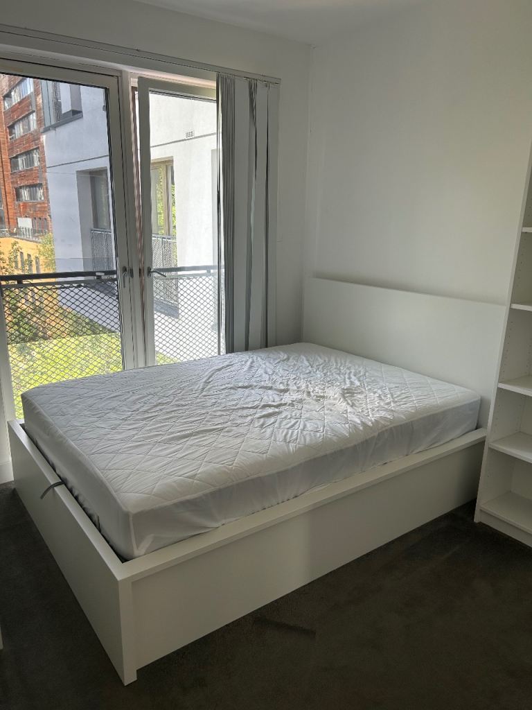 Ikea Malm Ottoman Double Bed, White