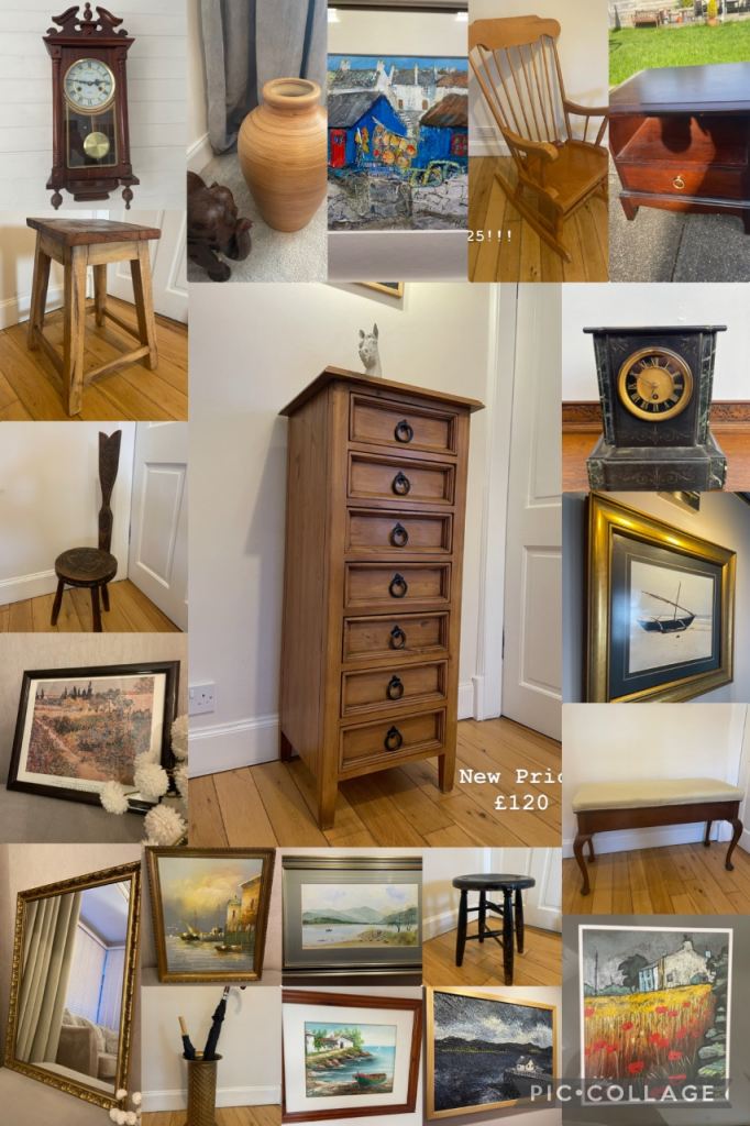 Various Oil Paintings, Vintage Mirrors and Furniture Available 