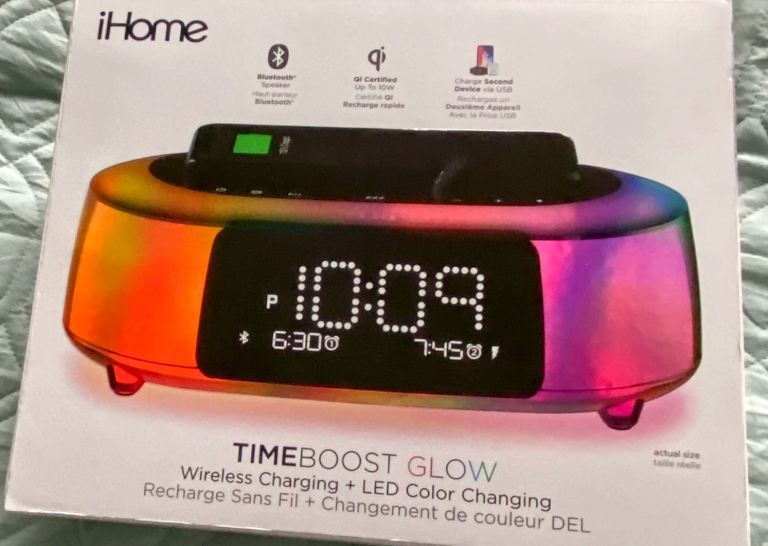 iHome Timeboost Glow Wireless Charging