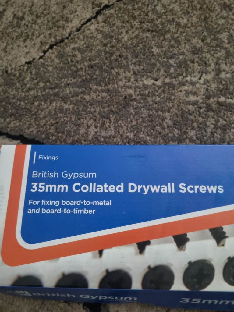 British Gypsum 35mm Collated Drywall Screws – New