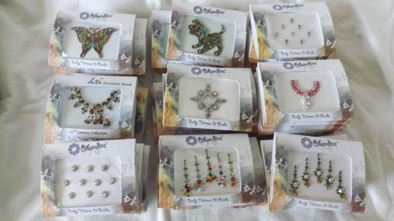Job lot BINDI Multi Pack Indian Crystal Festival FACE body GEM Makeup Jewellery Tikka
