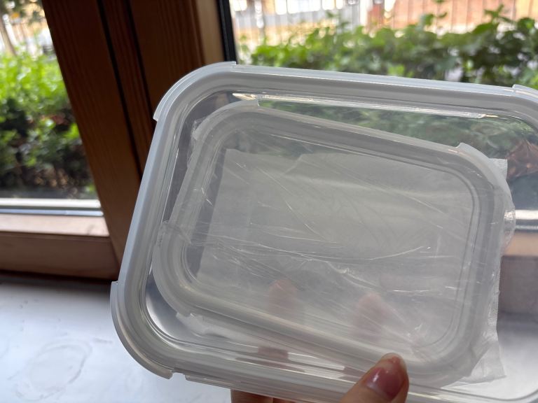 Set of 2 New Clear Plastic Food Storage Containers