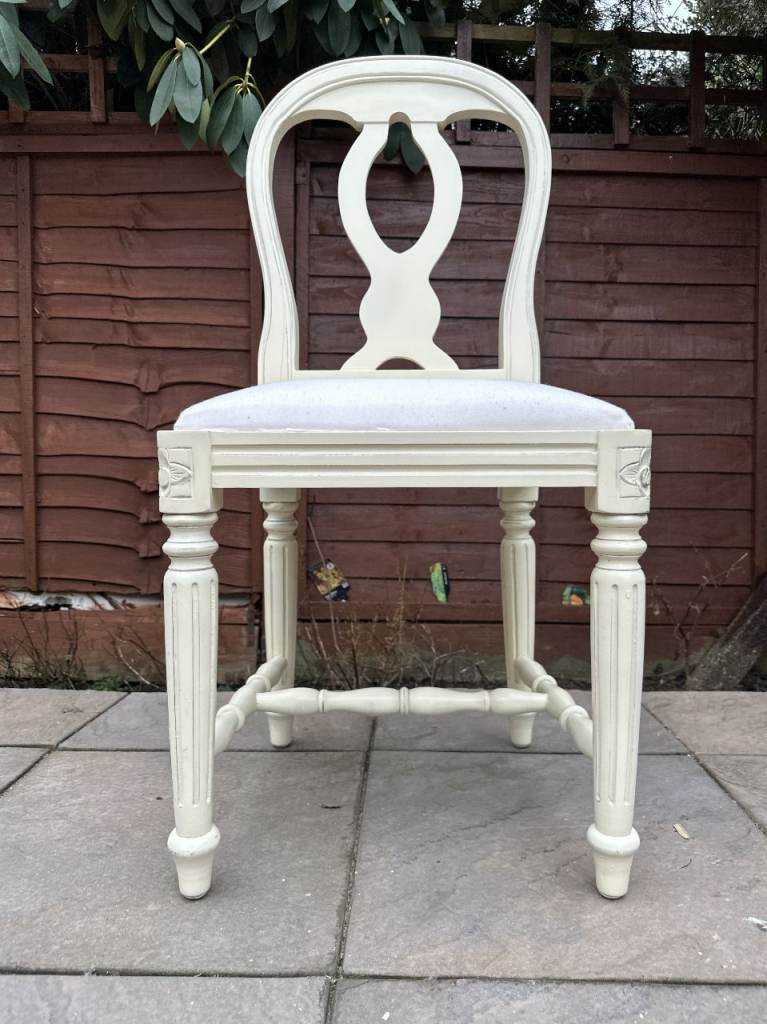 Elegant "Laura Ashley" Solid Wood & fabric Gustavian Style Chair - Great Condition