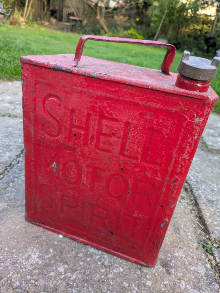 Antique petrol cans 1940s & 1950s original 