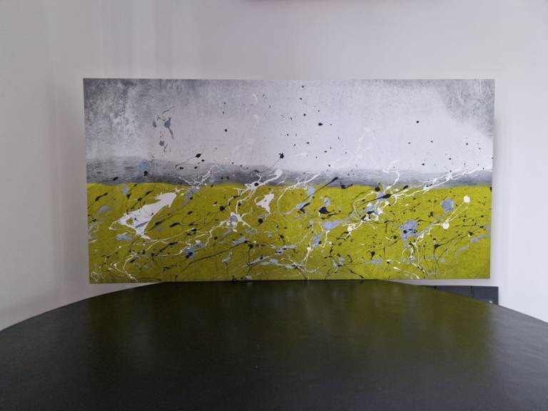 Ochre Grunge Abstract Art