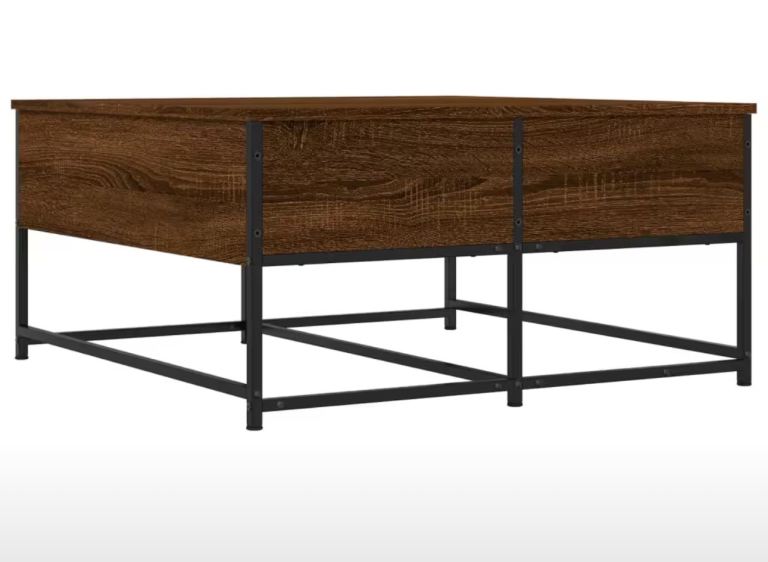 Coffee Table - Brown Oak - 80x80x40 cm - Engineered Wood