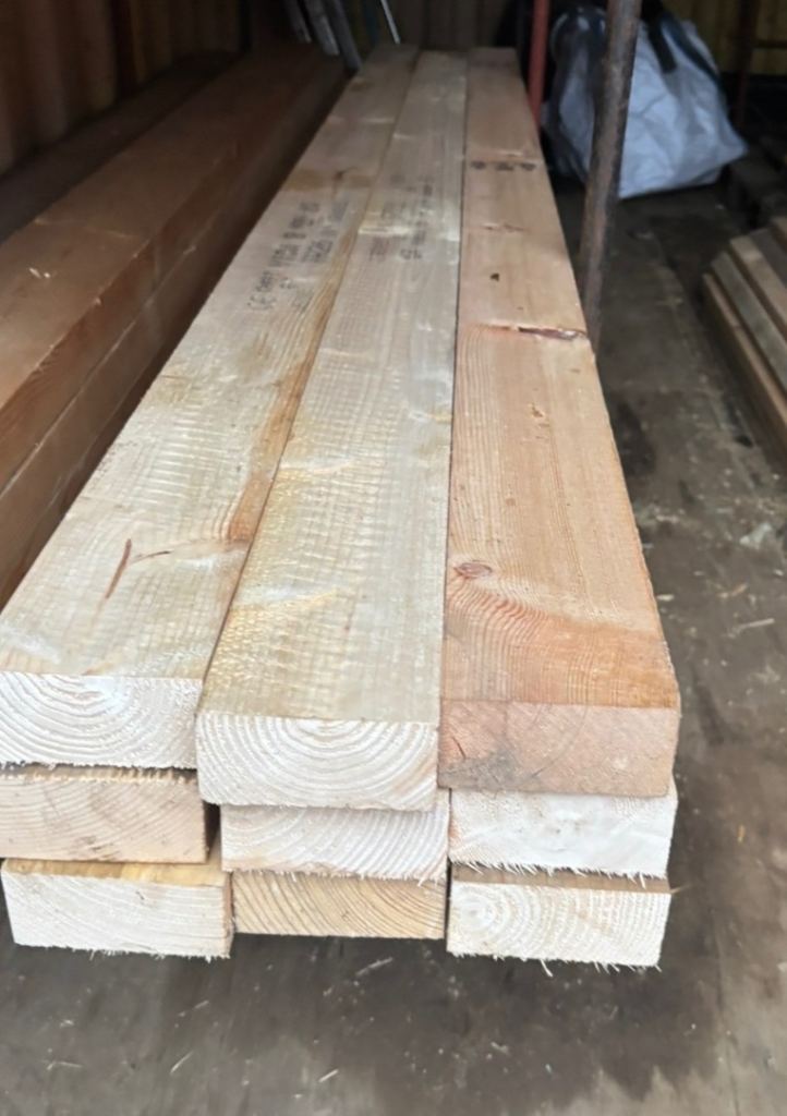 4 x 2 timber at 2.40 m long - £3 each 