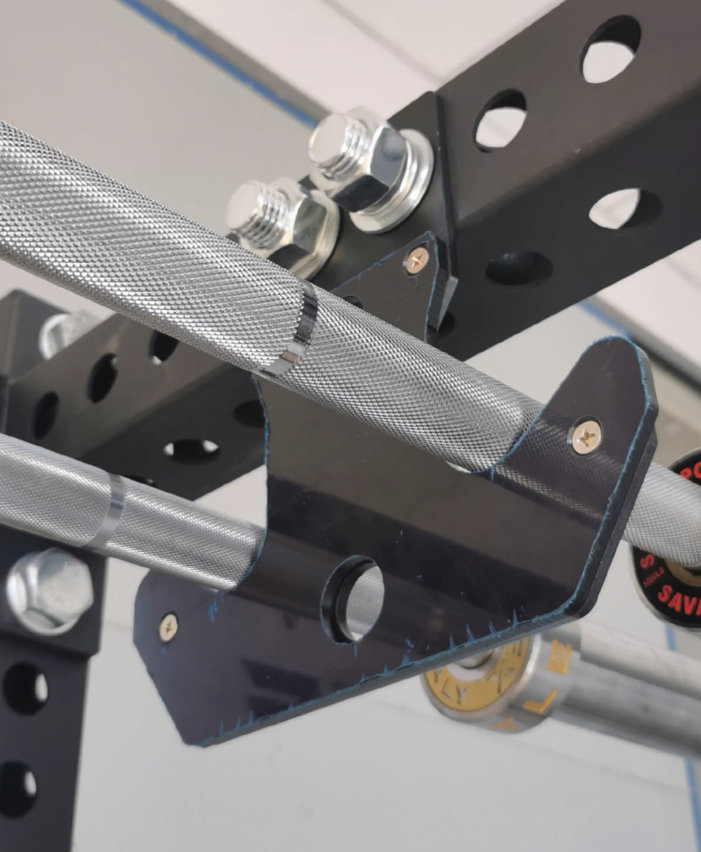 Barbell Anchor Power Rack Bar Storage Gym - Hook Holder Hanger with bolts