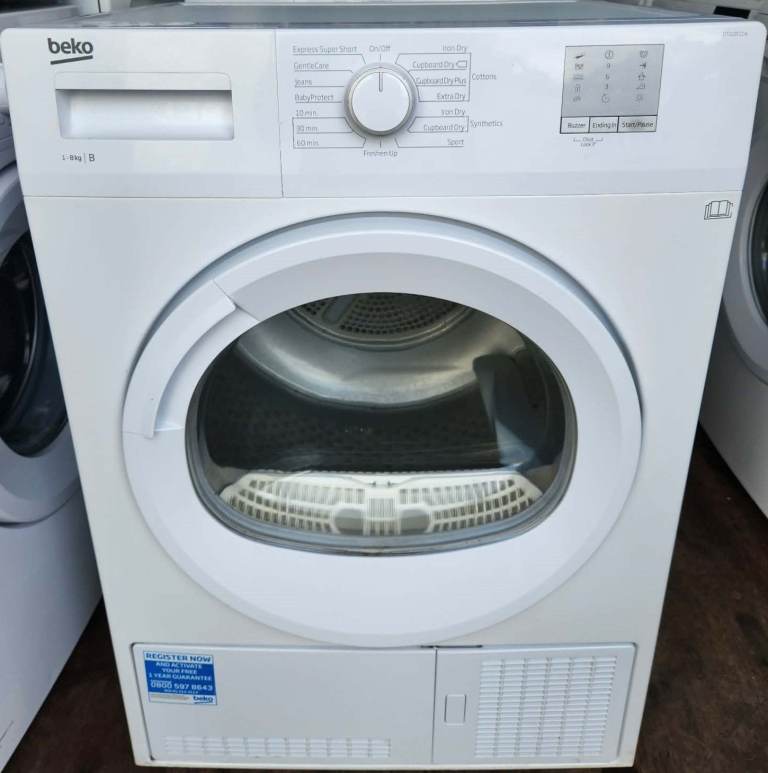 Beko 8kg Freestanding Condenser Tumble Dryer - White.