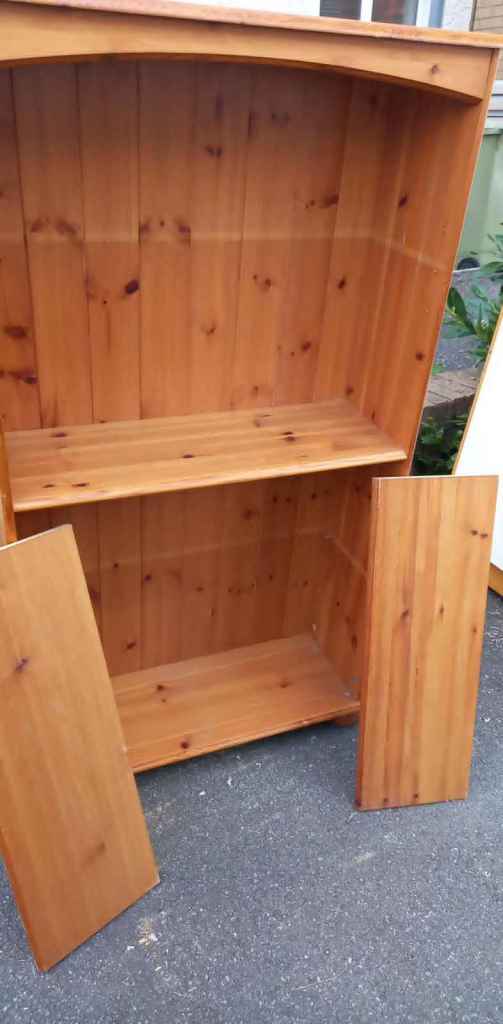 BOOK CASE . SHELF UNIT - super nice smart - all pine - as new - FREE DELIVERY 