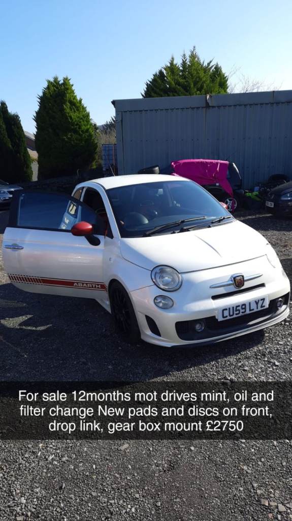 Abarth, 500, Hatchback, 2010, Manual, 1368 (cc), 3 doors
