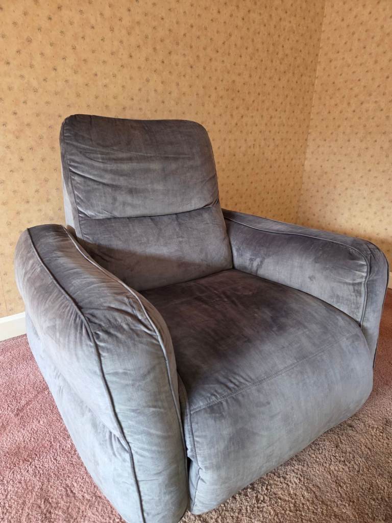 DFS power recliner seat steel colour