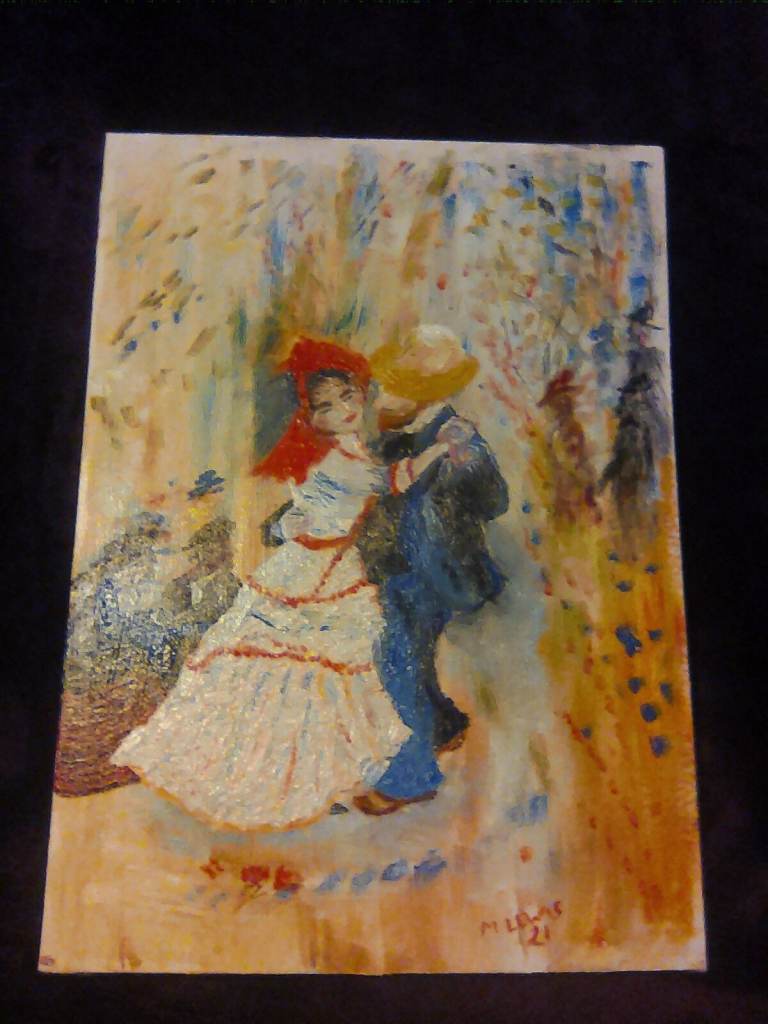 Oil on canvas Renoir's " The Dancers"