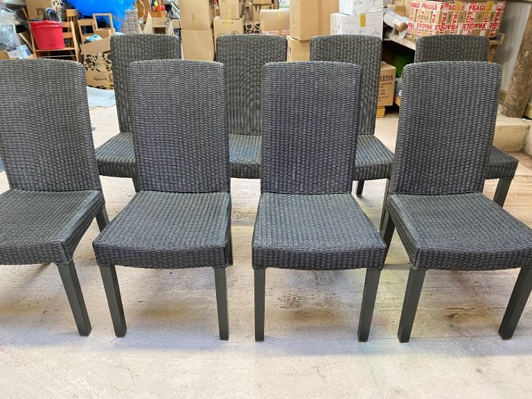 Set of 8 Neptune ‘Montague’ Lloyd Loom dining chairs