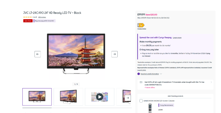 JVC 24" Non Smart HD TV
