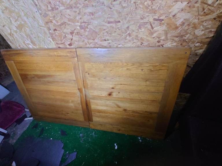 image for Extendable dining table solid oak with chairs 