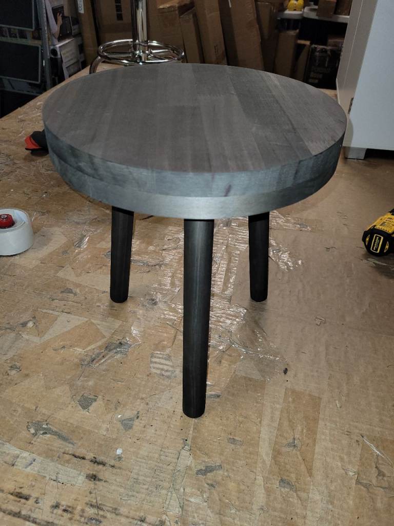 A new grey Wooden Stool - Ideal Plant Table, Side Table for 