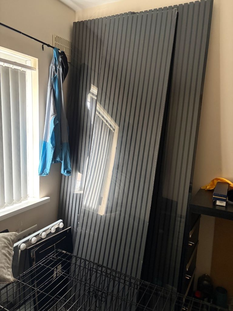 Charcoal black wall panels 