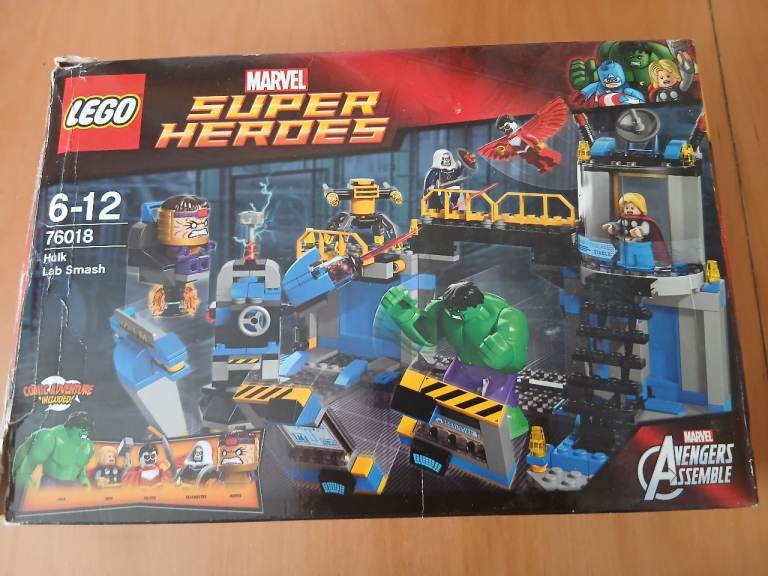 LEGO Marvel Super Heroes Hulk Lab Smash 76018 - box opened Condition.  Lego excellent condition 