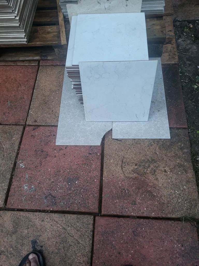 Grey Marble Effect Porcelain Tiles – Bulk Lot – Wall/Floor Tiles