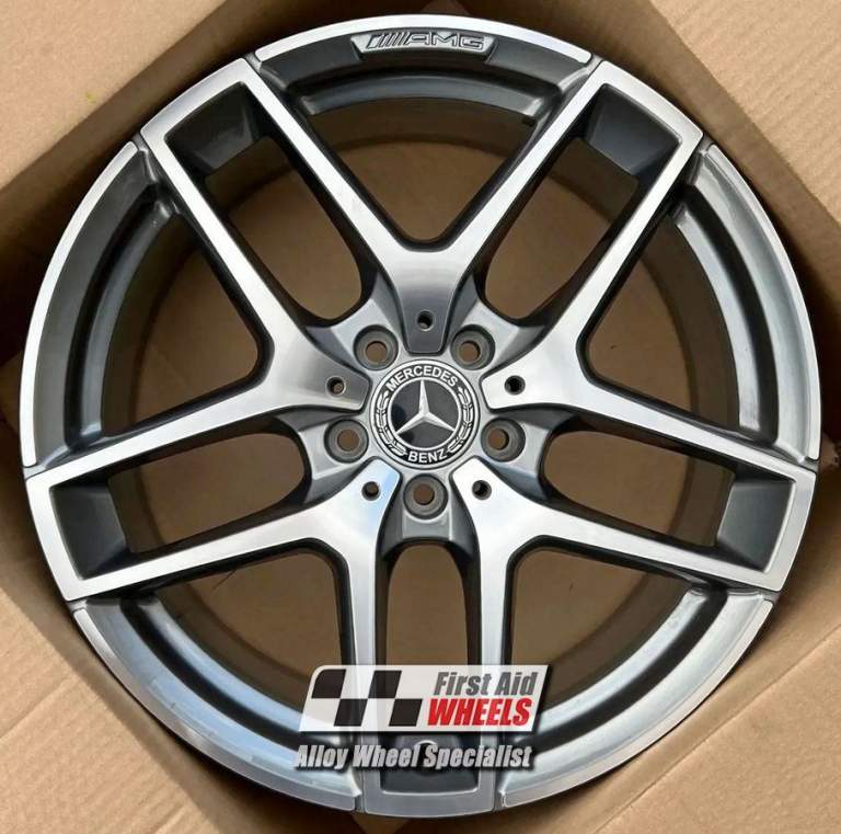 R649DCG Swap MERCEDES GLC 253 4X 19'' GENUINE AMG GREY DIAMOND CUT ALLOY WHEELS