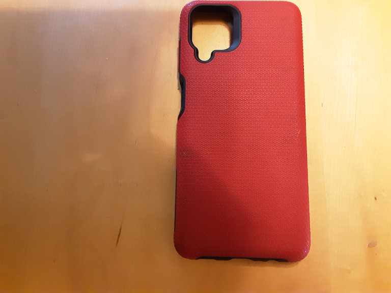 Red hard phone case.