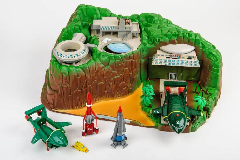 Thunderbirds Tracy Island Play Set with Vehicles – Good Condition