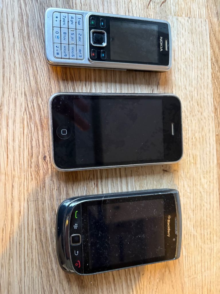 Original I phone , blackberry and Nokia 