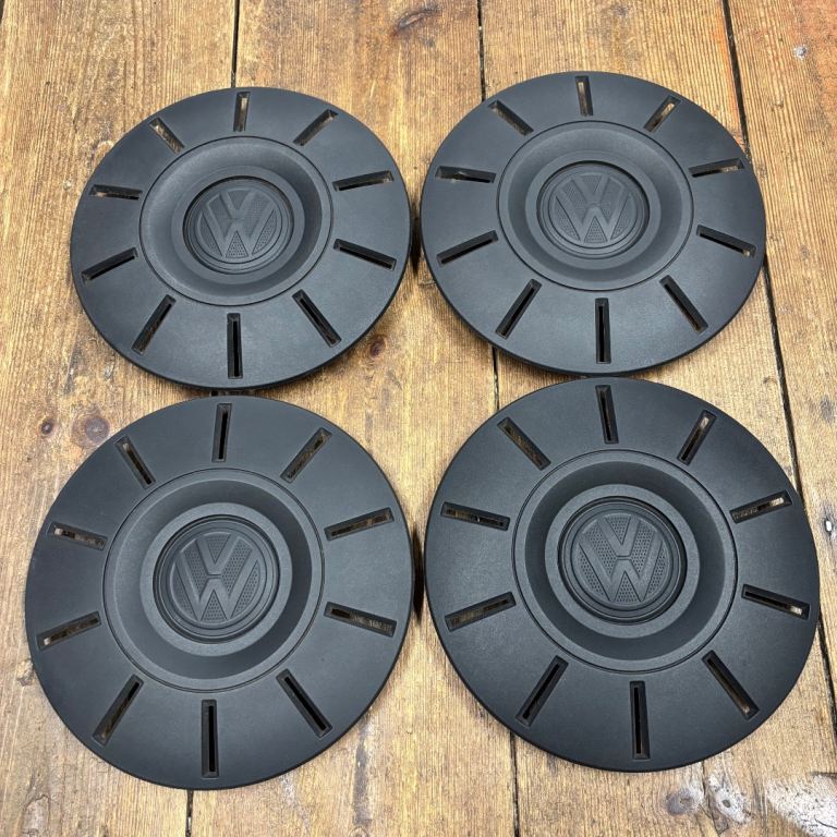 Set of good VW transporter t5 t6 steel wheel centre caps 7E0601151C 7E0601151B