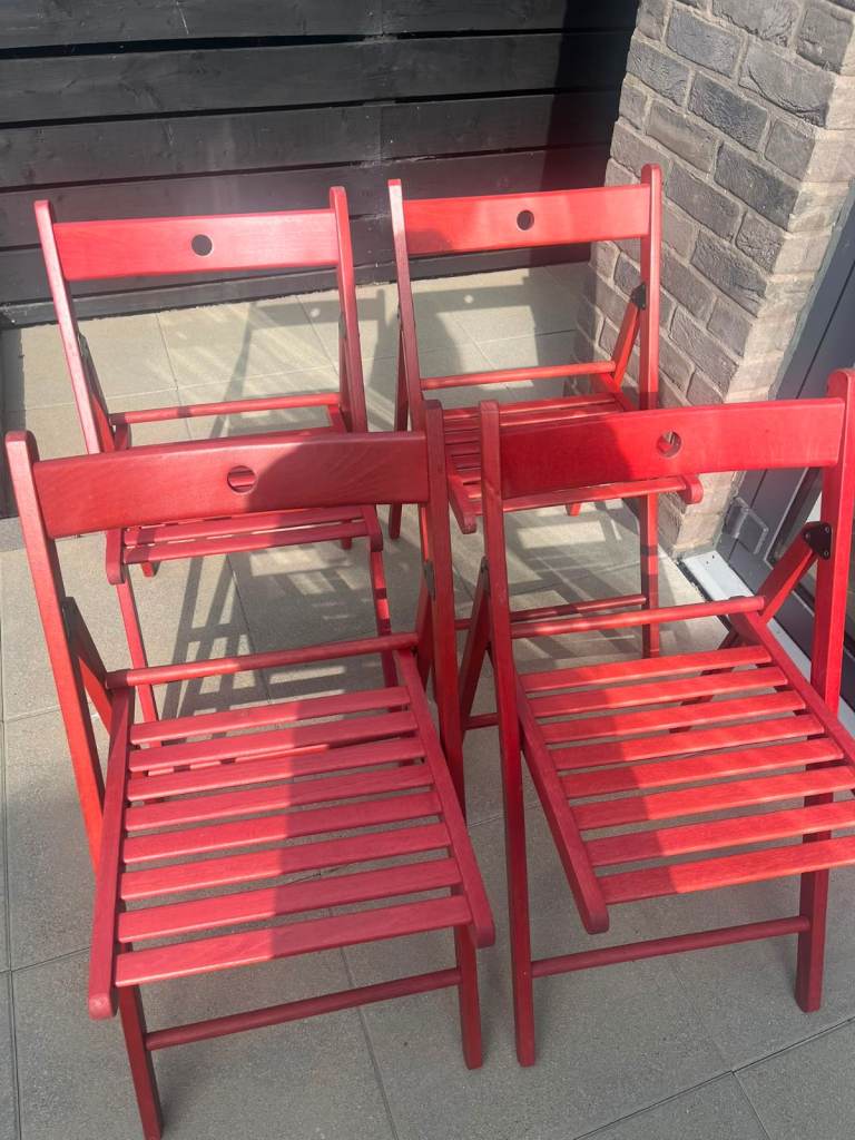 IKEA terje folding wooden chairs