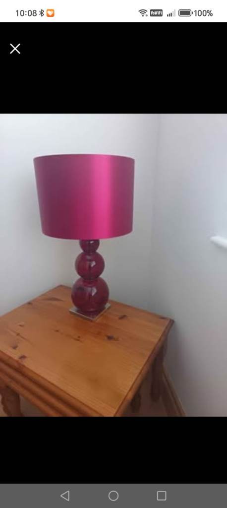 Matching Red Table and Floor Lamps