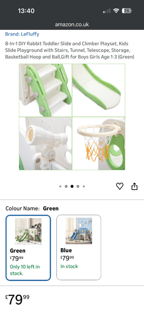 8 in 1 rabbit toddler slide and climb set 