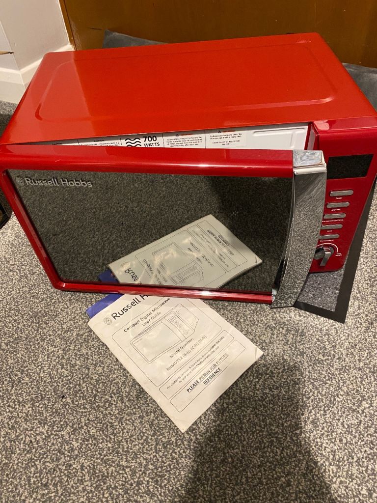 Russell Hobbs Microwave Oven - Red, Good Condition