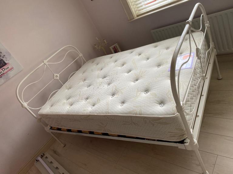 Antique queen size bed and mattress