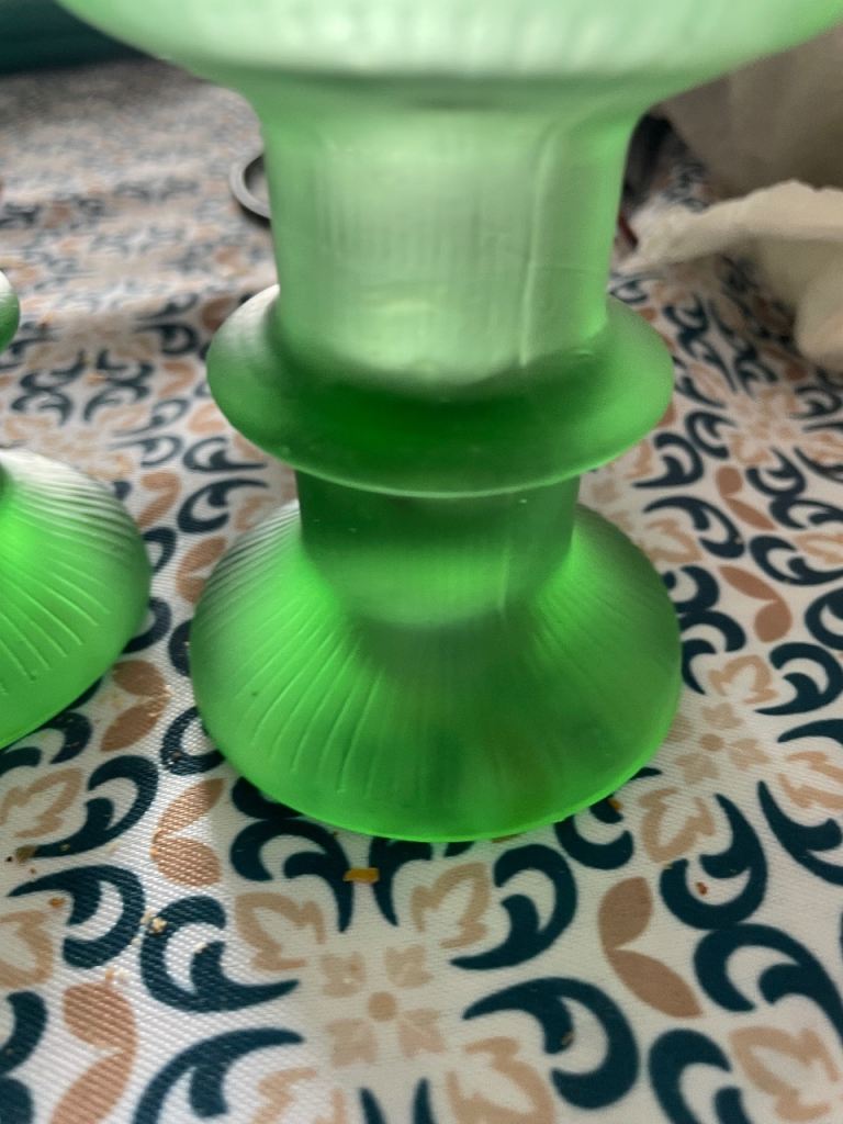 Smoke glass candle holders 