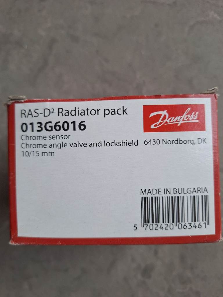 Danfoss chrome raidiator set.