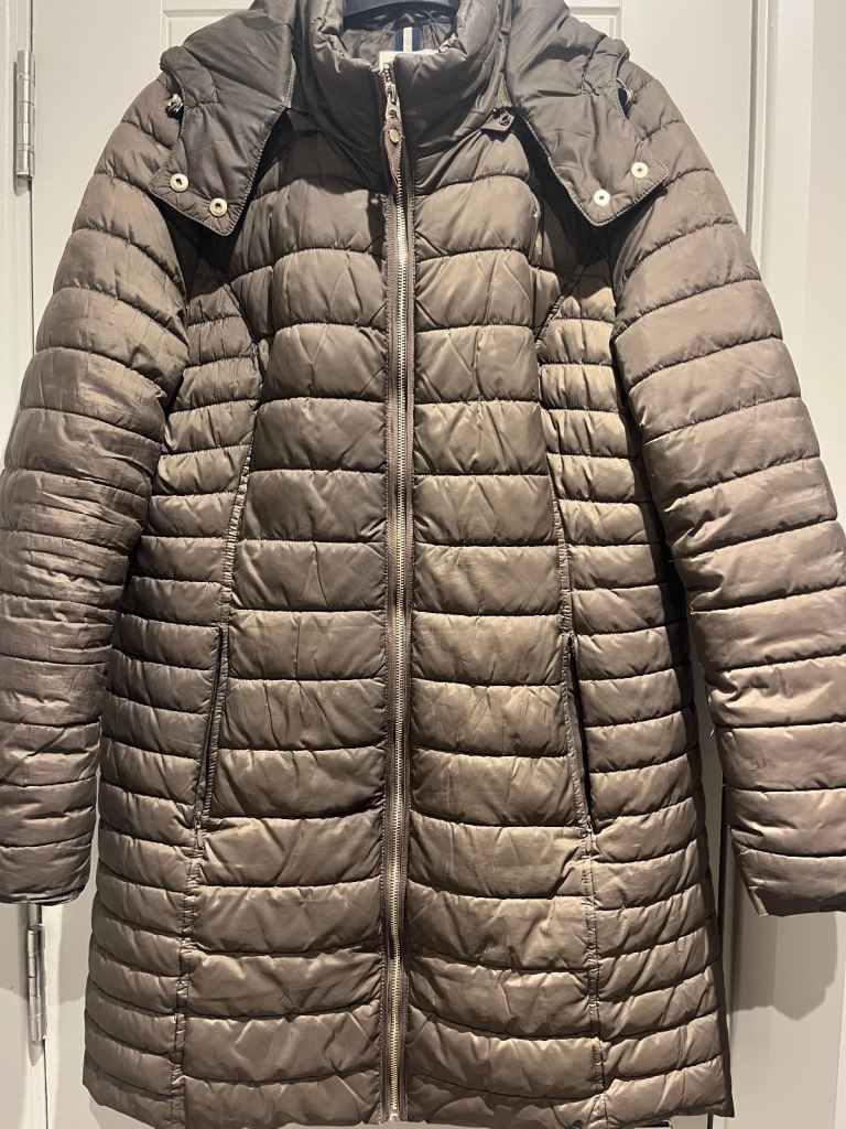 image for Joules Ladies Canterbury Long Padded Coat Size 16 Taupe