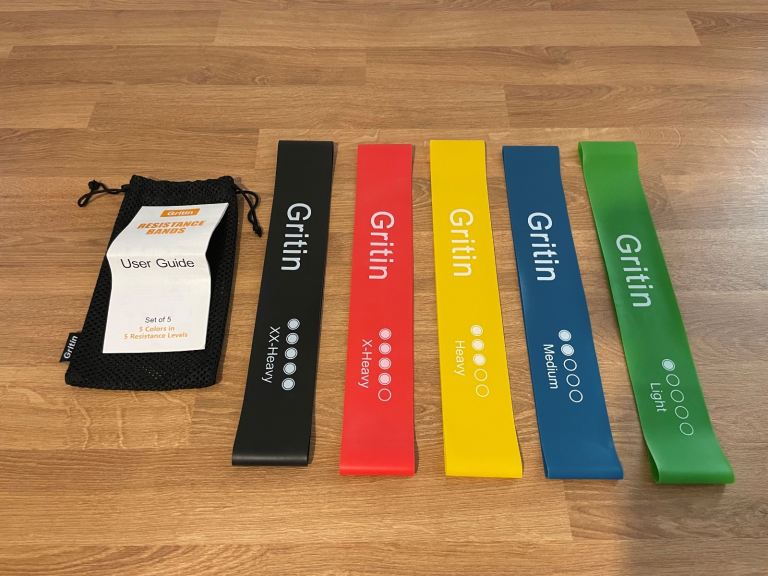 5-Pack resistance bands for home workouts – strength, endurance & mobility