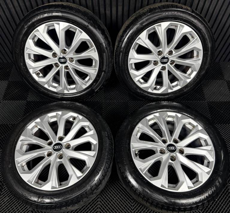 17'' GENUINE AUDI A4 10 SPOKE B8 B9 ALLOY WHEELS ALLOYS TYRES