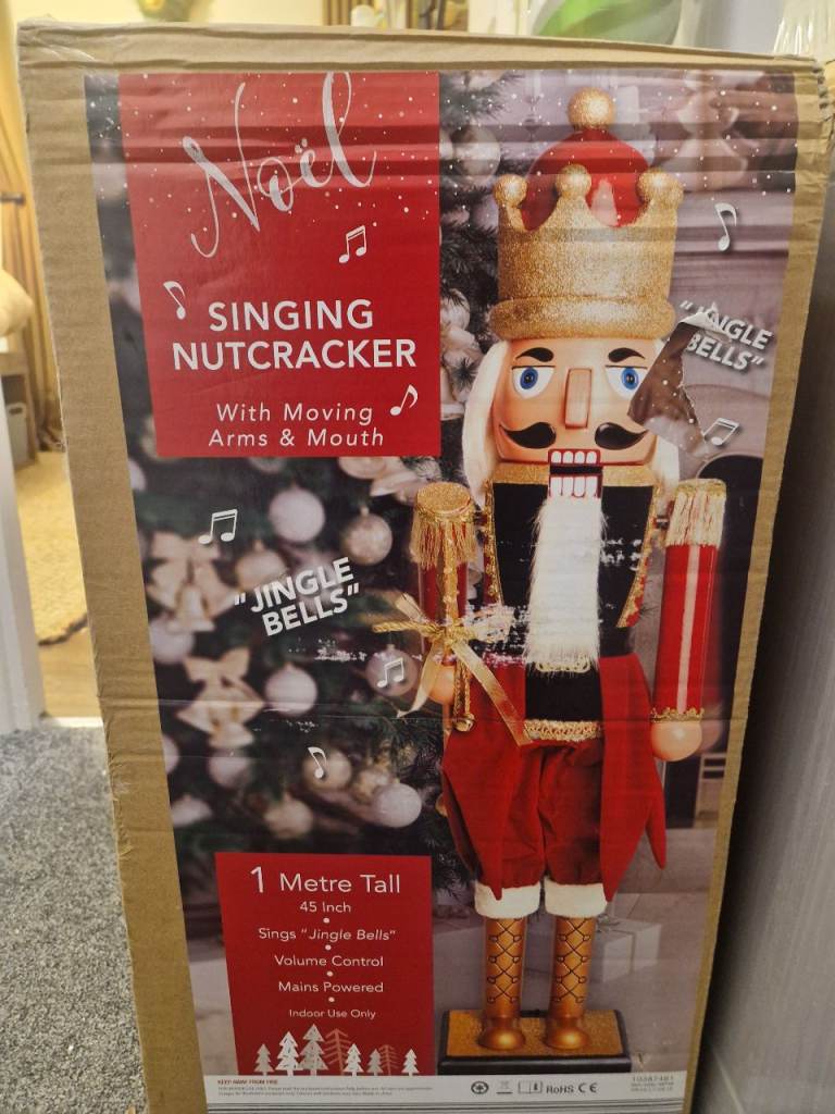 Xmas nutcracker and large baubles