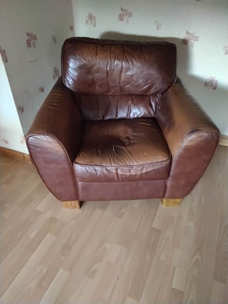 Brown Leather Armchair - Free 