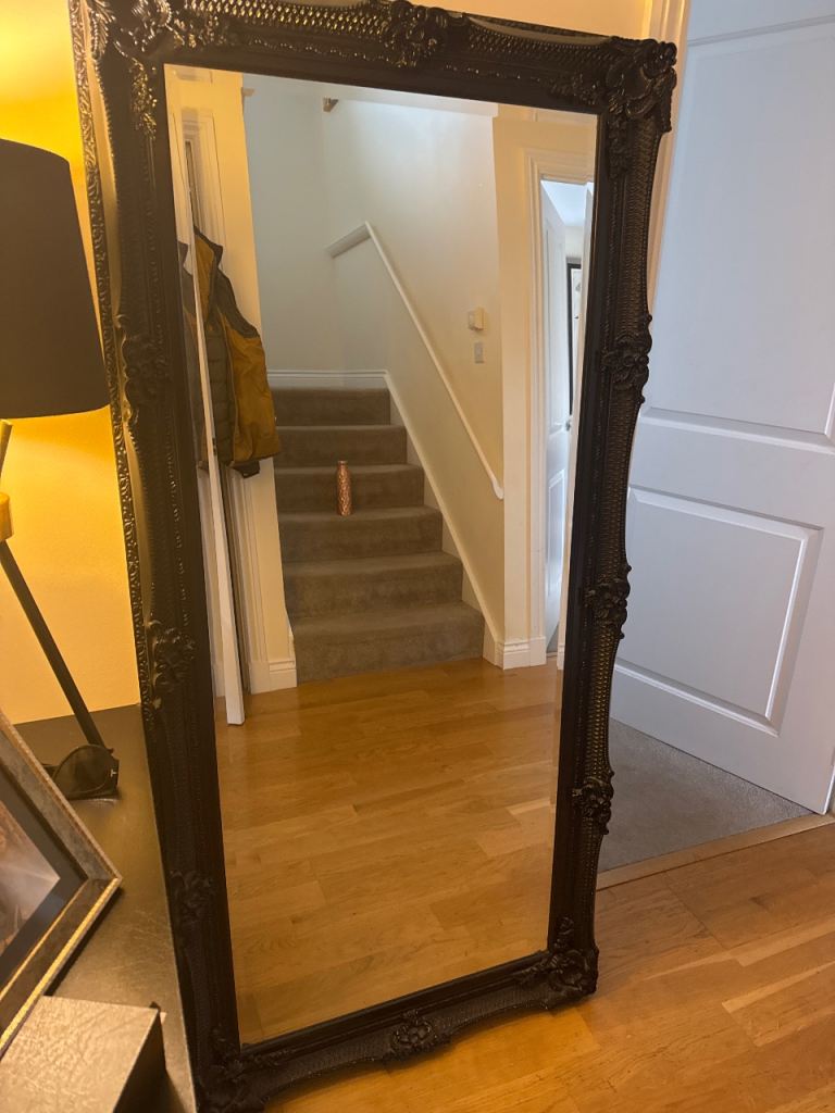 Large Black Floor Mirror