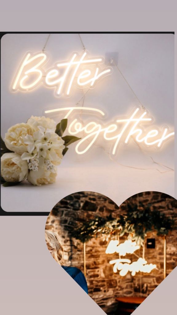 Neon sign and hanging Arch 