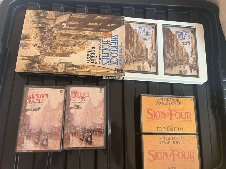 Bundle of audiobooks - Arthur Conan Doyle, Sherlock Holmes, Sign of Four - cassette tapes