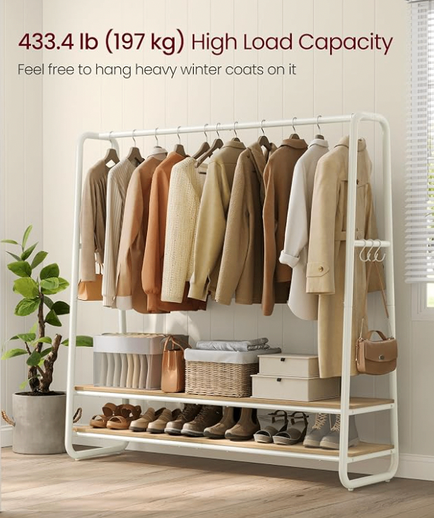 Clothes Rail with Shelves (brand new unopened box) RRP: £52.99