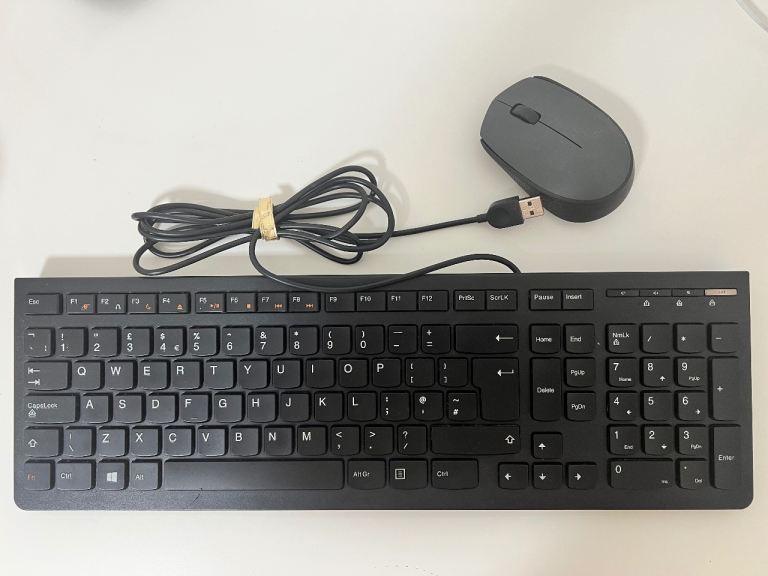 Lenovo Wired Keyboard and Mouse Bundle – Good Condition