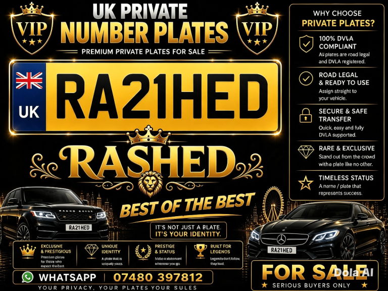 PRIVATE NUMBER PLATE RASHED 